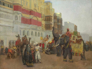 A festive day in Bekanir, Belouchistan - Edwin Lord Weeks — artwork view