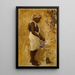 A Moorish girl in yellow - Edwin Lord Weeks — framed artwork on a wall