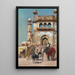 Devant la grande mosquée Jami Masjid, Mathura, India - Edwin Lord Weeks — framed artwork on a wall