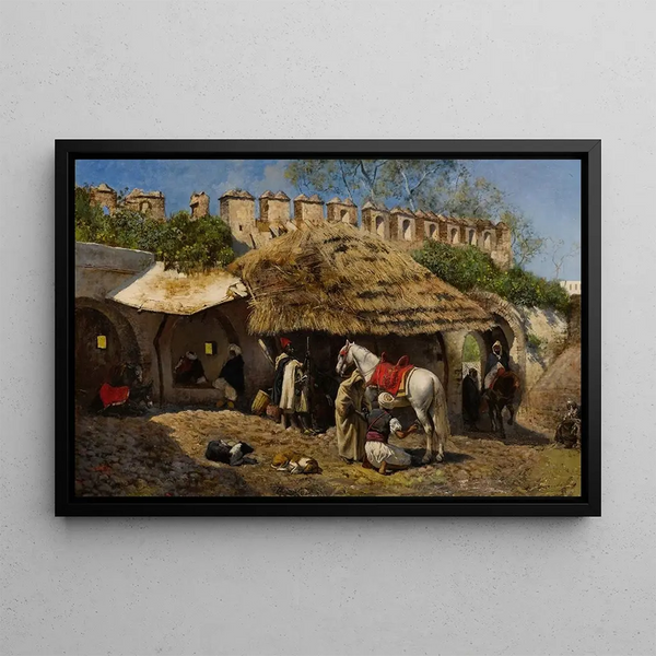 Atelier de forgerons à Tanger - Edwin Lord Weeks — framed artwork on a wall