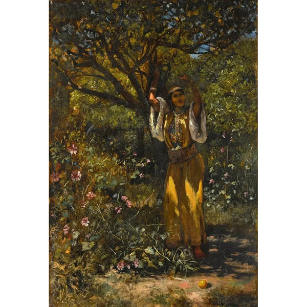 The Moroccan Girl - Edwin Lord Weeks — framed artwork on a wall