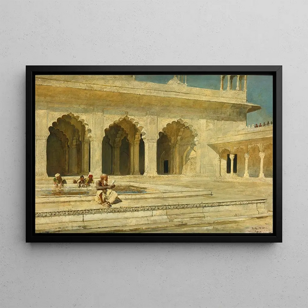 La mosquée de la Perle, Agra - Edwin Lord Weeks — framed artwork on a wall