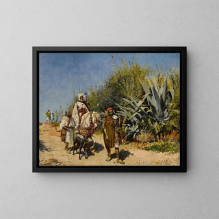 La Procession - Edwin Lord Weeks — framed artwork on a wall