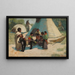 Dog Travois Camp Blackfoot - Edwin Willard Deming — framed artwork on a wall