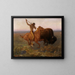 Indian Bison Hunt - Edwin Willard Deming — framed artwork on a wall