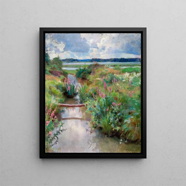 Summer Flowering Painting - Eero Järnefelt — framed artwork on a wall