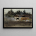 Cows in Peat Smoke Study - Eero Järnefelt — framed artwork on a wall