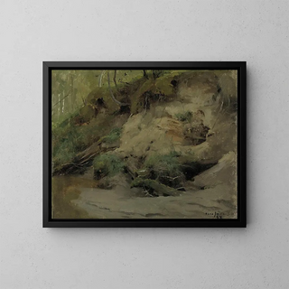 Forest with a Sandy Slope - Eero Järnefelt — framed artwork on a wall