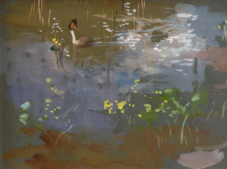 Grebe à cou noir - Eero Järnefelt — artwork view