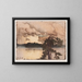 Landscape lake view at sunset - Eero Järnefelt — framed artwork on a wall