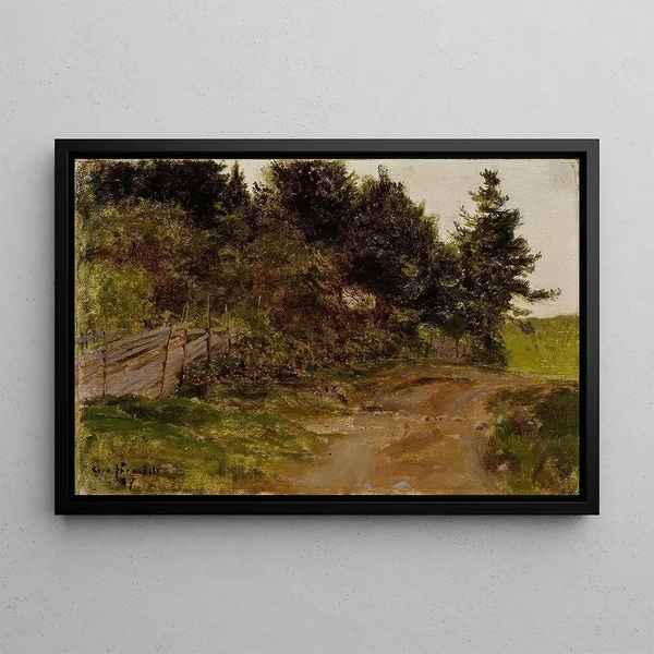 Sentier dans la forêt - Eero Järnefelt — framed artwork on a wall