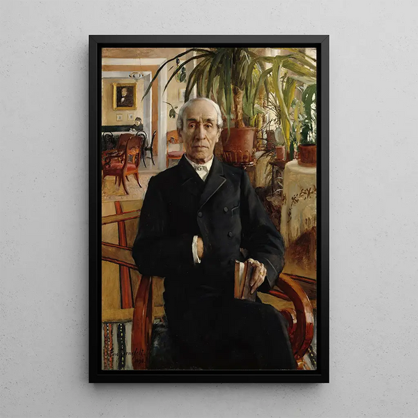 Portrait of Baron Johan Philip Palmn, Vice-Chancellor of the University - Eero Järnefelt — framed artwork on a wall