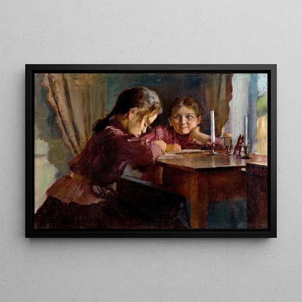 Brothers and Sisters - Eero Järnefelt — framed artwork on a wall
