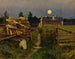 Summer Night Painting with Moon - Eero Järnefelt — artwork view