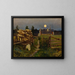 Summer Night Painting with Moon - Eero Järnefelt — framed artwork on a wall