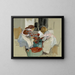 Two Girls Dyeing Fabric - Eero Järnefelt — framed artwork on a wall