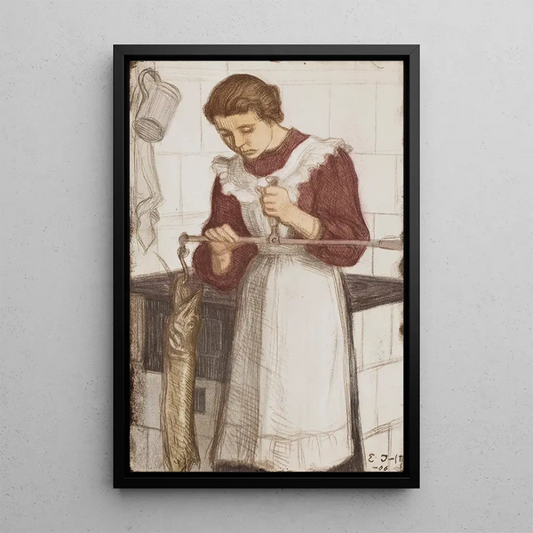 Reproduction of the painting Pesée du brochet - Eero Järnefelt