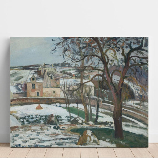 Reproduction of the painting Snow Effect Painting at L'Hermitage, Pontoise - Camille Pissarro