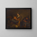 a loving couple in an inn - Egbert van Heemskerck the Younger — framed artwork on a wall