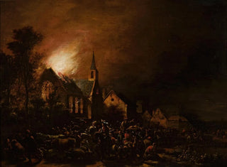 Church on fire - Egbert van der Poel — artwork view