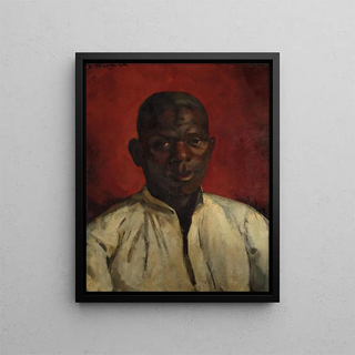 Portrait Painting - Egge Sturm-Skrla — framed artwork on a wall