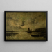 Marine landscape painting - Egide François Leemans — framed artwork on a wall