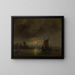 Night View Painting - Egide Linnig — framed artwork on a wall