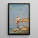 Boys fishing on the Italian coast - Egisto Ferroni — framed artwork on a wall