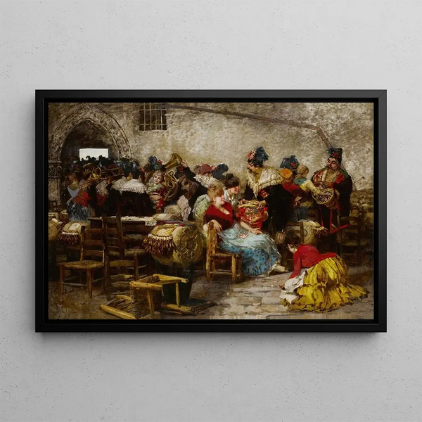 Les Dentellières de Venise - Egisto Lancerotto — framed artwork on a wall