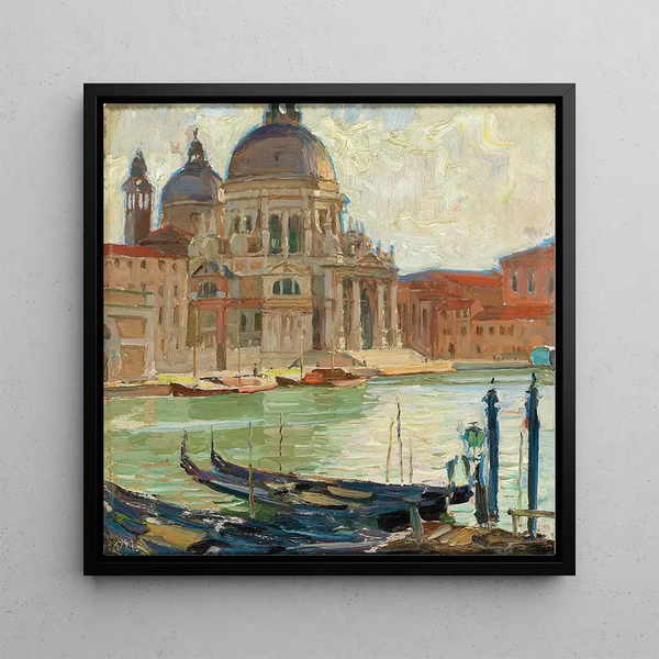 Church in Venice - Carl Moll — framed artwork on a wall