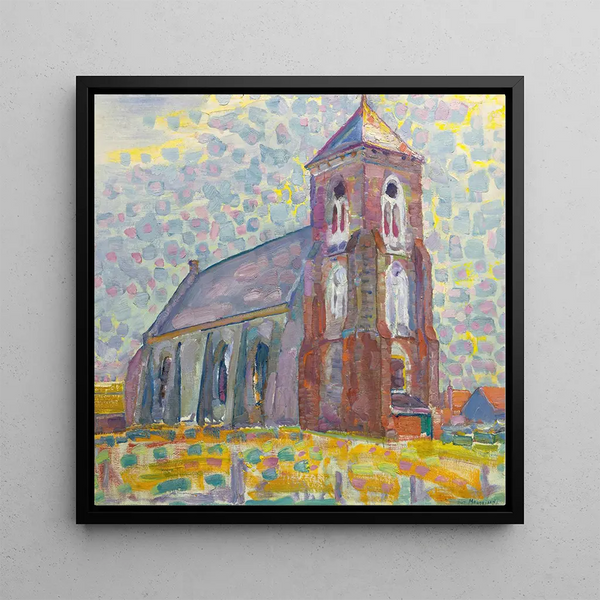 Église à Zoutelande - Piet Mondrian — framed artwork on a wall