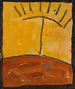 Abstract landscape painting with sunrise - Egon Schiele — artwork view