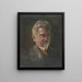 Portrait painting of Léopold Czihaczek - Egon Schiele — framed artwork on a wall