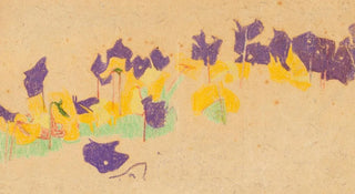 Flowers in the garden of Krumau Castle - Egon Schiele — artwork view
