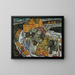 Croissant de maisons II - Egon Schiele — framed artwork on a wall