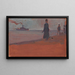 Steam Train View from the Beach - Egon Schiele — framed artwork on a wall