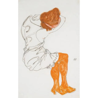 Reproduction of the painting La jeune fille endormie - Egon Schiele