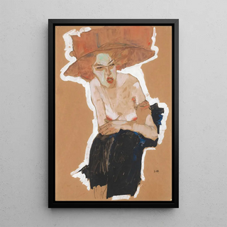 Reproduction of the painting The Shy One - Egon Schiele