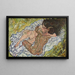 L'Étreinte - Egon Schiele — framed artwork on a wall