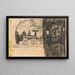 Drawing of a child's railway - Egon Schiele — framed artwork on a wall
