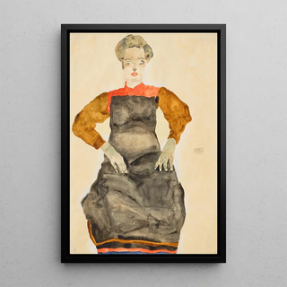 Reproduction of the painting Woman with Black Apron - Egon Schiele