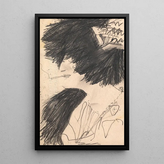 Reproduction of the painting Grete Wolf - Egon Schiele