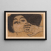 Head of a Woman - Egon Schiele — framed artwork on a wall