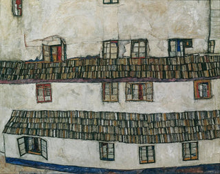 House Wall Window Painting - Egon Schiele — artwork view