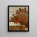Häuser en hiver vue depuis le studio - Egon Schiele — framed artwork on a wall