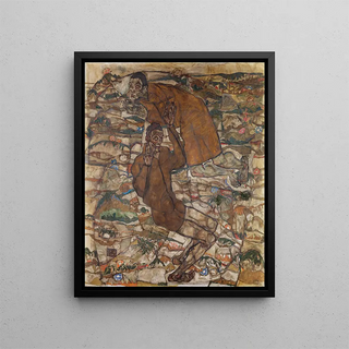 Levitation The Blind II - Egon Schiele — framed artwork on a wall