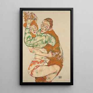 Reproduction of the painting Making Love - Egon Schiele