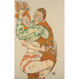 Reproduction of the painting Making Love - Egon Schiele