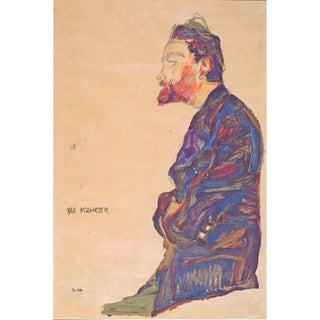 Max Kahrer de profil - Egon Schiele — artwork view