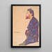 Max Kahrer de profil - Egon Schiele — framed artwork on a wall